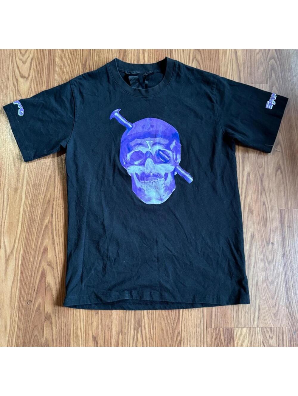 Vlone Screwhead Purple Black Skull Graphic T-Shirt Size M